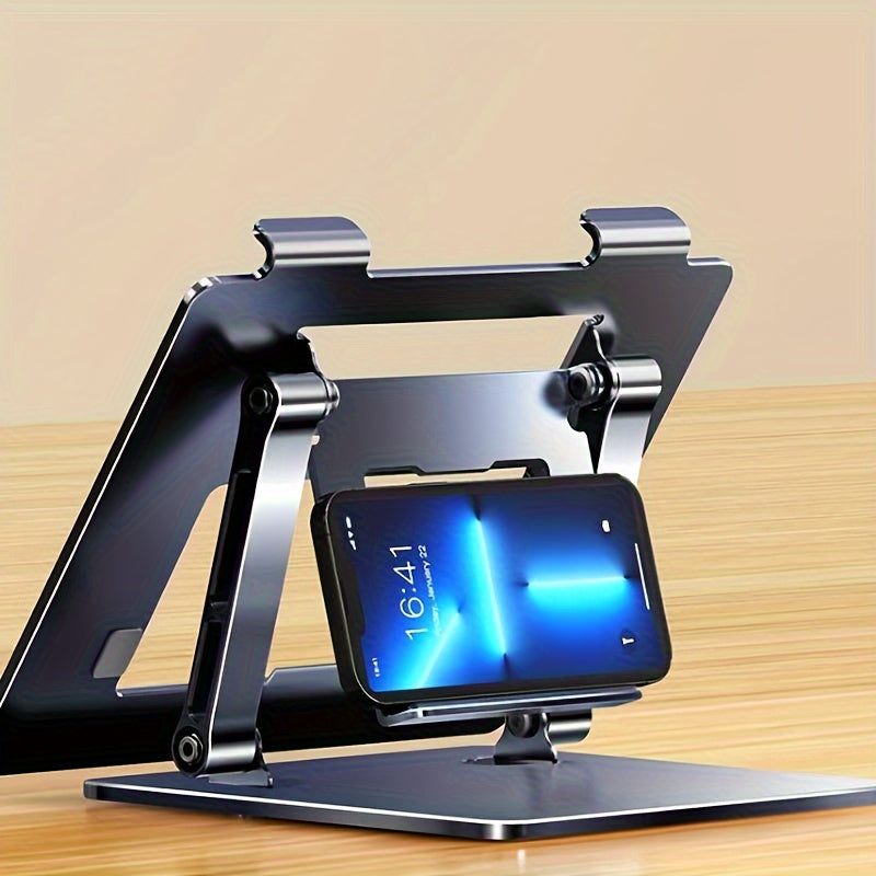 Adjustable Alloy Projector Stand with Phone and Remote Holders for Home and Outdoor Cinemas