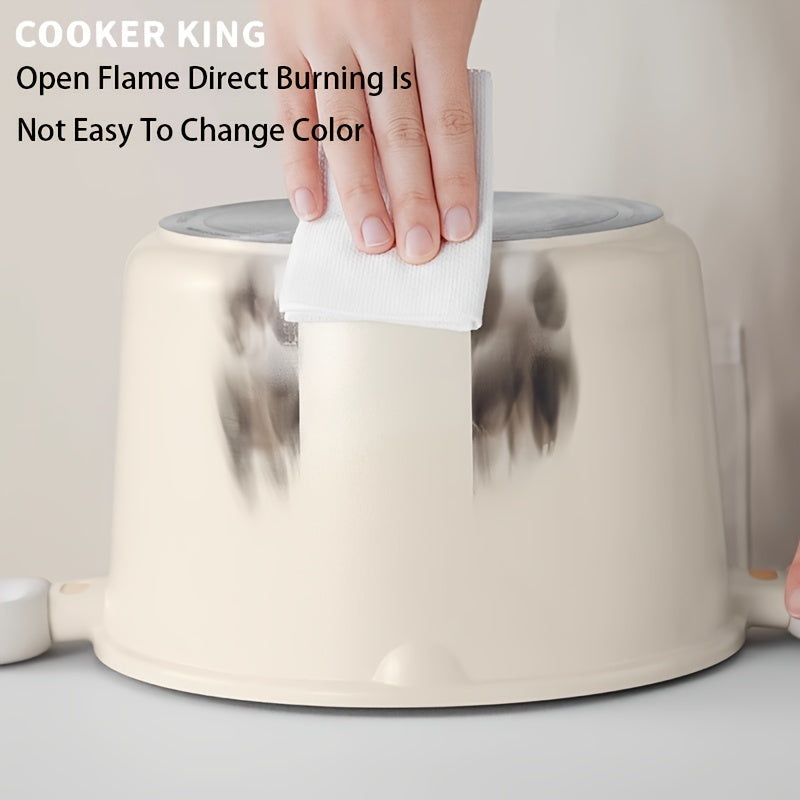 Cazo antiadherente de 22.1cm con vaporera, 5L, verde, compatible con inducción