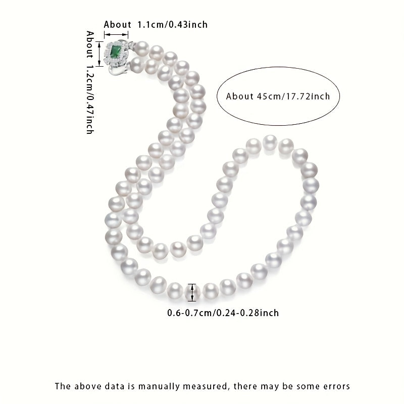 MUFAN Ayollar uchun Elegant Luxury Pearl Necklace – 6-7mm haqiqiy shirin suv marvaridlari, xavfsiz S925 sterling kumush qopqog'i, qoplamasiz – Kundalik kiyish va maxsus tadbirlar uchun ideal, Iyun tug'ilgan toshi bilan, Sovg'a qutisida keladi.