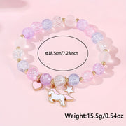 Uniseks Unicorn Kvarts soat va bilaguzuk to'plami Silikon taqa bilan ajoyib zargarlik buyumlari