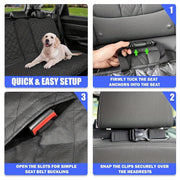 Universal Quilted Car Rear Seat Cushion Heavy Duty Polyester Adjustable