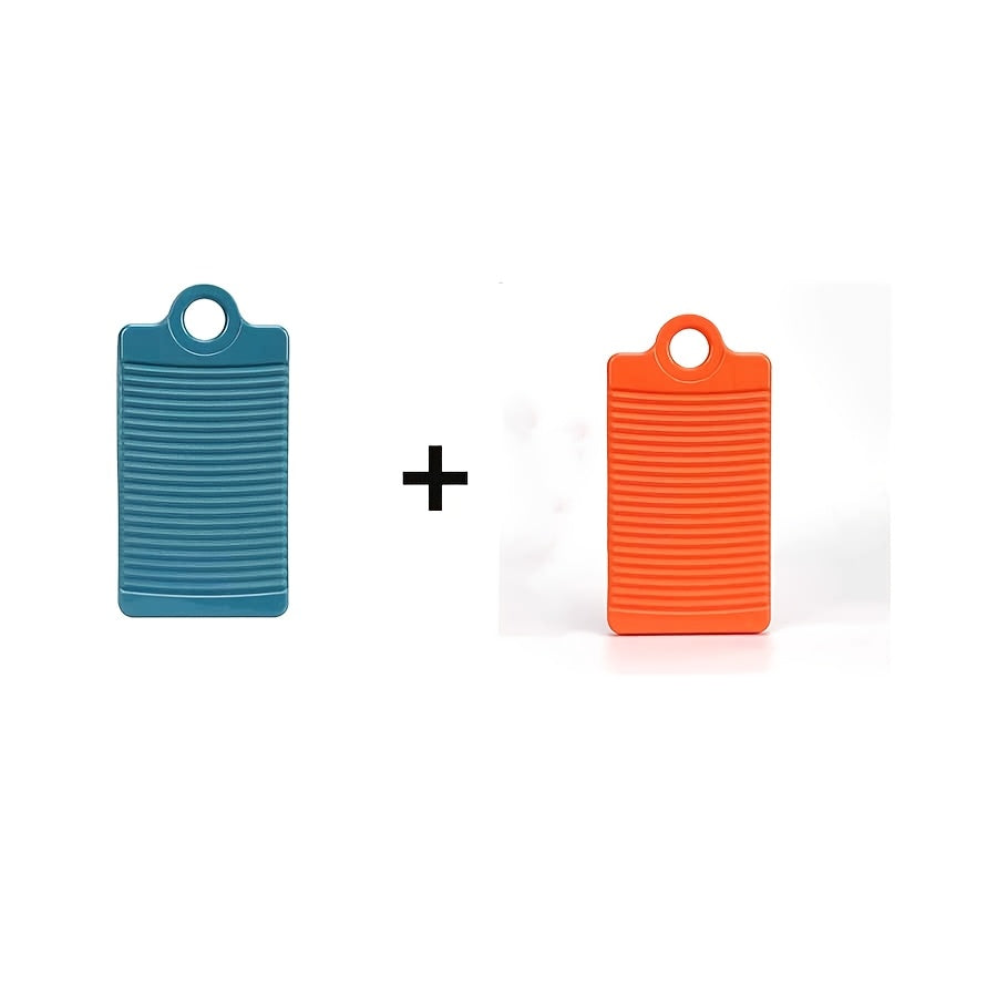 Portable Laundry Board Set of 2, Small Plastic Wash Boards for Hand Washing