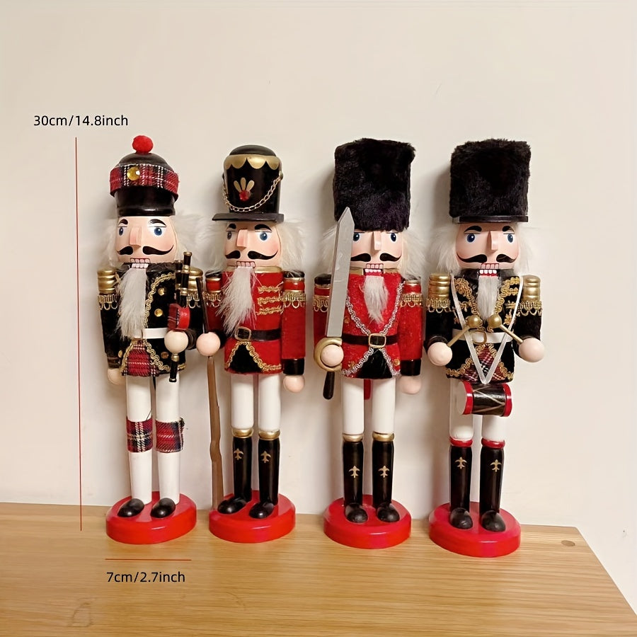 Colorful Christmas Wooden Nutcracker Decoration for Holiday Decor