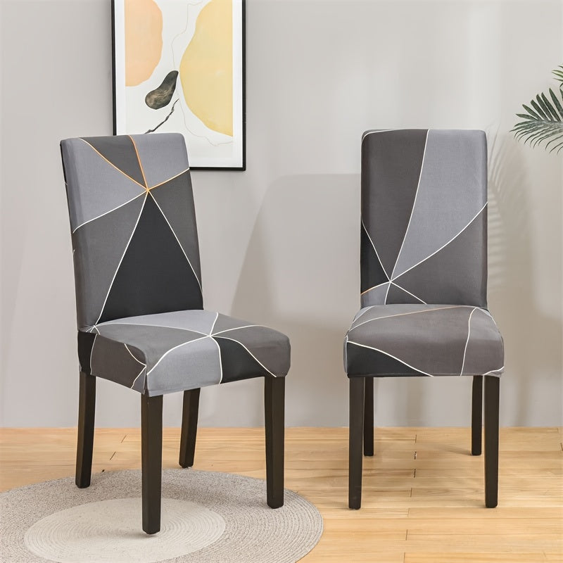 1 шт. Чехол для стула из спандекса с эластичным цветочным принтом для дома и ресторана, изготовленный из растягивающейся полиэстеровой ткани для различных условий, таких как отель, столовая, офис, банкет и домашний декор.