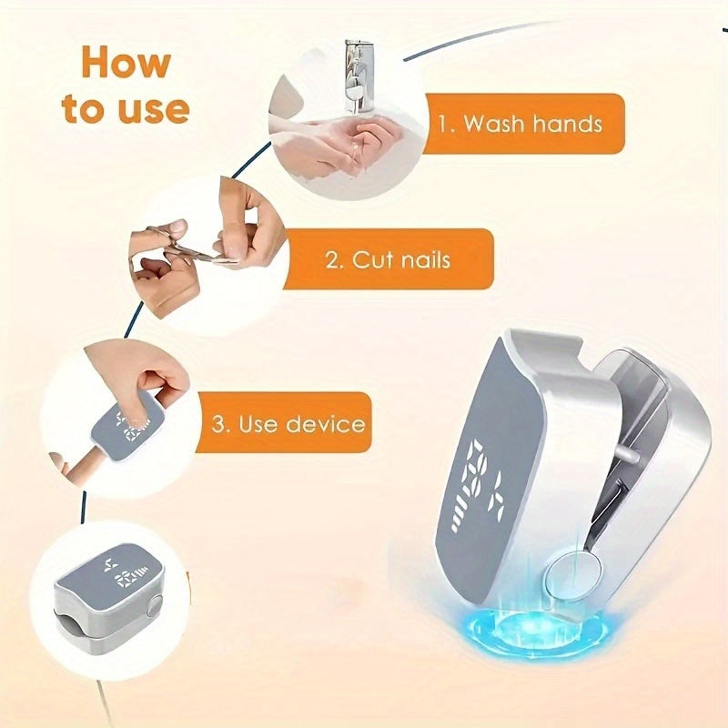 LED displeyli tirnoq qo'ziqorin tozalash lampasi, uyda foydalanish uchun ideal. Hidi yo'q, past kuchlanish, USB orqali zaryadlash. Yangi yil paytida sovg'a berish uchun ajoyib.