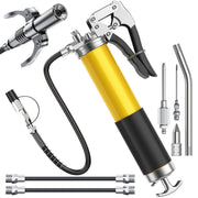 Heavy Duty Grease Gun Kit Stainless Steel 8000 PSI 14 Oz with 45.72cm Hose