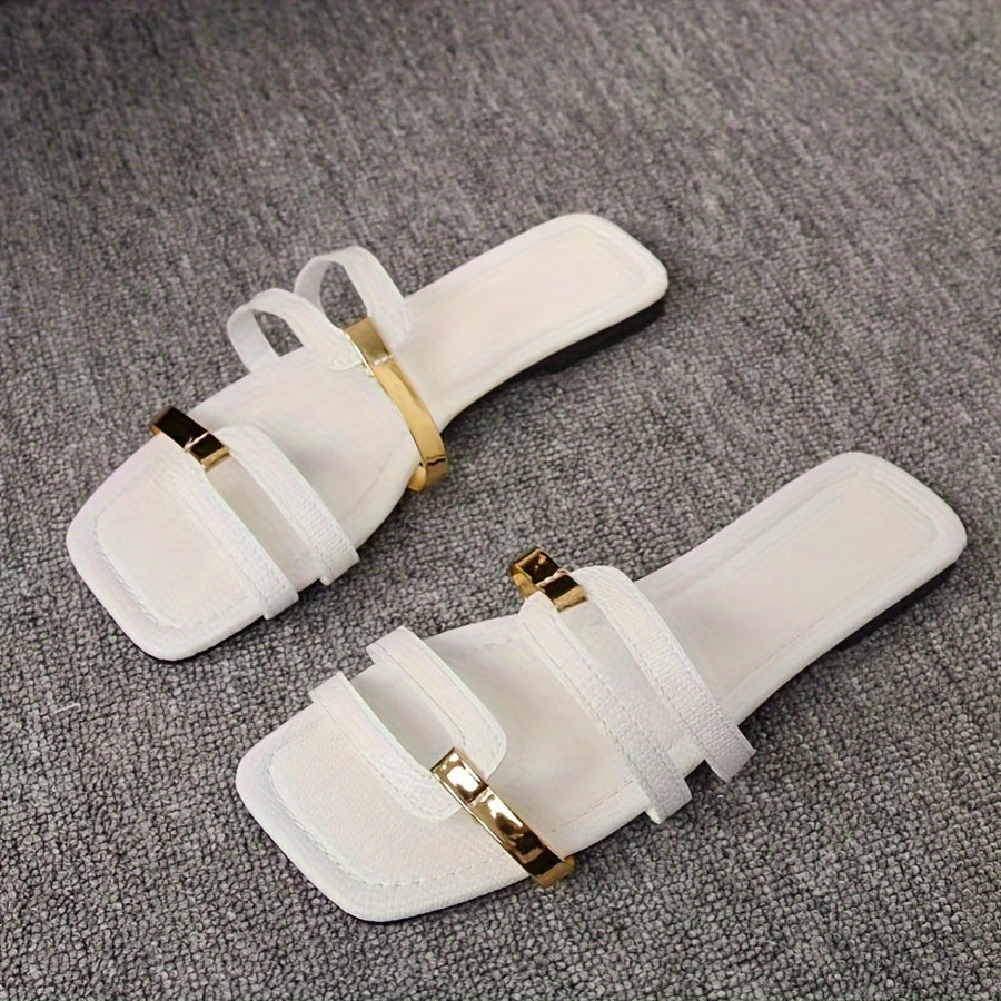 Women's Summer Slip-On Sandals Casual Open Toe Flat Shoes