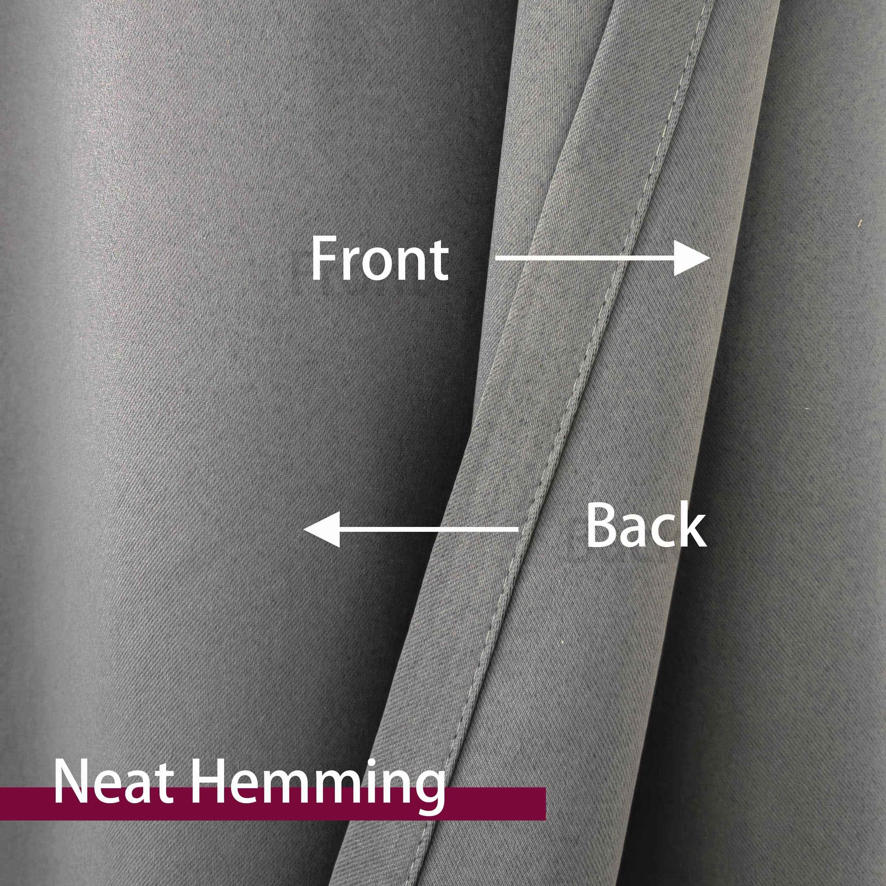 Blackout Curtain with Iron Rings Indoor Use 180g Dark Fabric