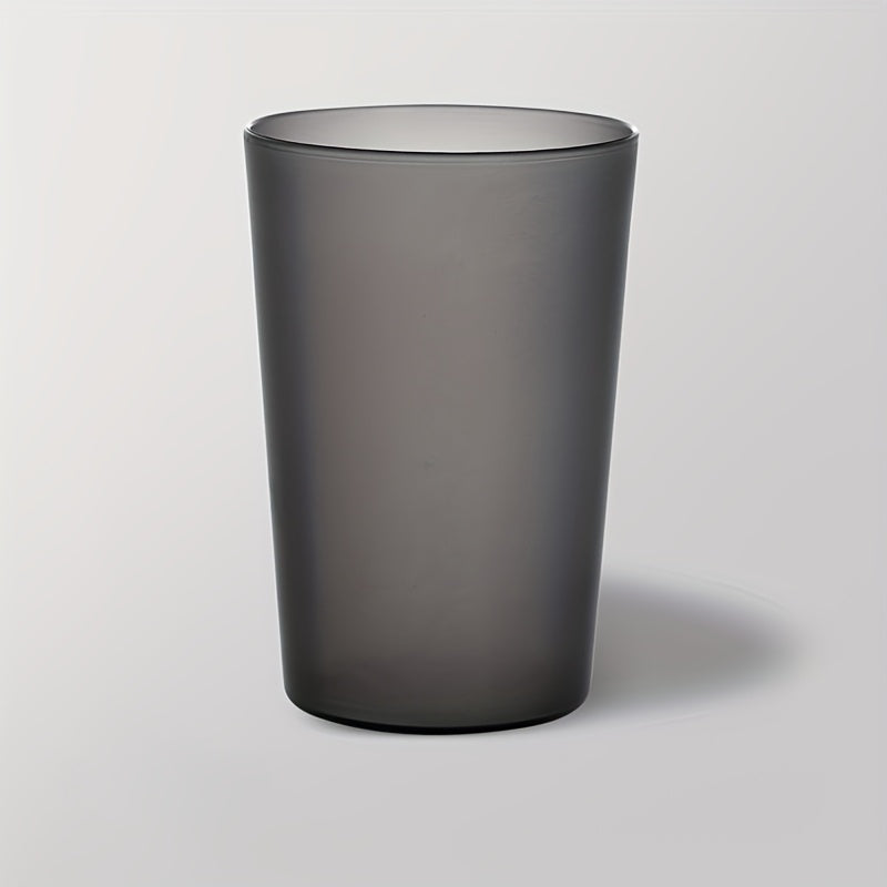 Juego de 4 vasos de plástico transparente para enjuague bucal con acabado mate y soporte para cepillo de dientes