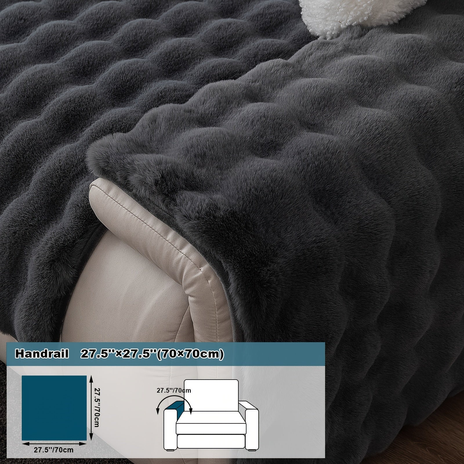 Имитация кролика плюшевая подушка-диван для домашних животных, дружелюбная к собакам с нескользящим чехлом для защиты мебели и декора в спальне, офисе или гостиной.