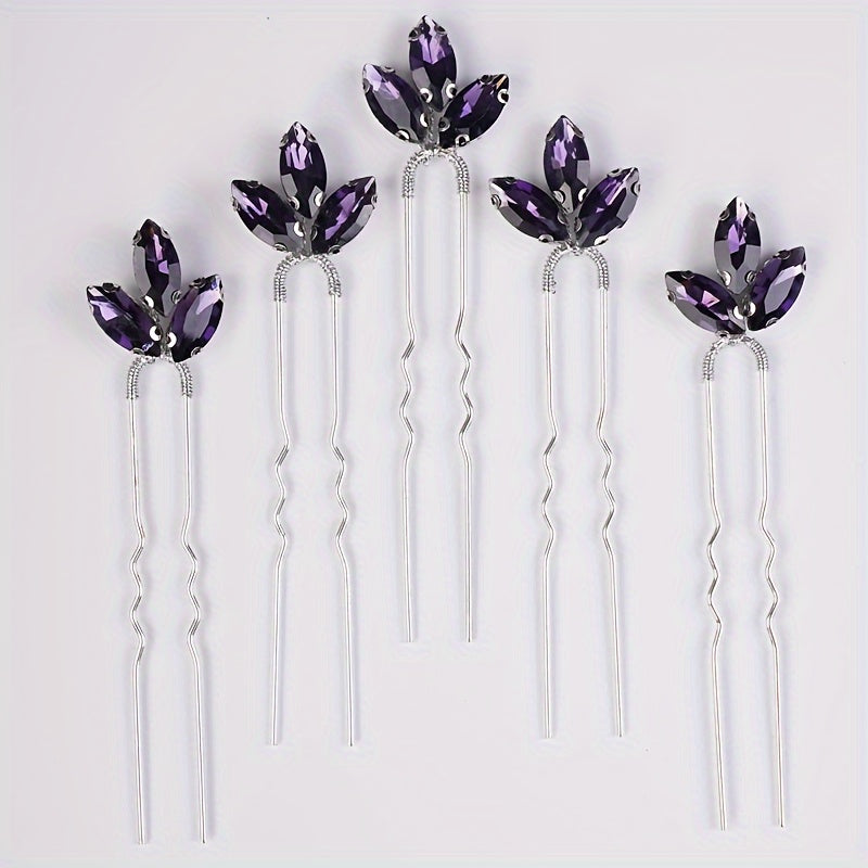 Water Drill Bridal Hairpins Set for Women and Girls, Colorful Wedding Hair Accessories
