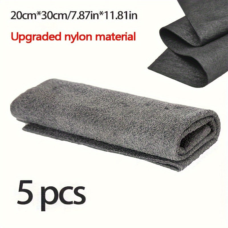 5 Pack Microfiber Glass Wiping Rags for Windows Mirrors Cars Cleaning