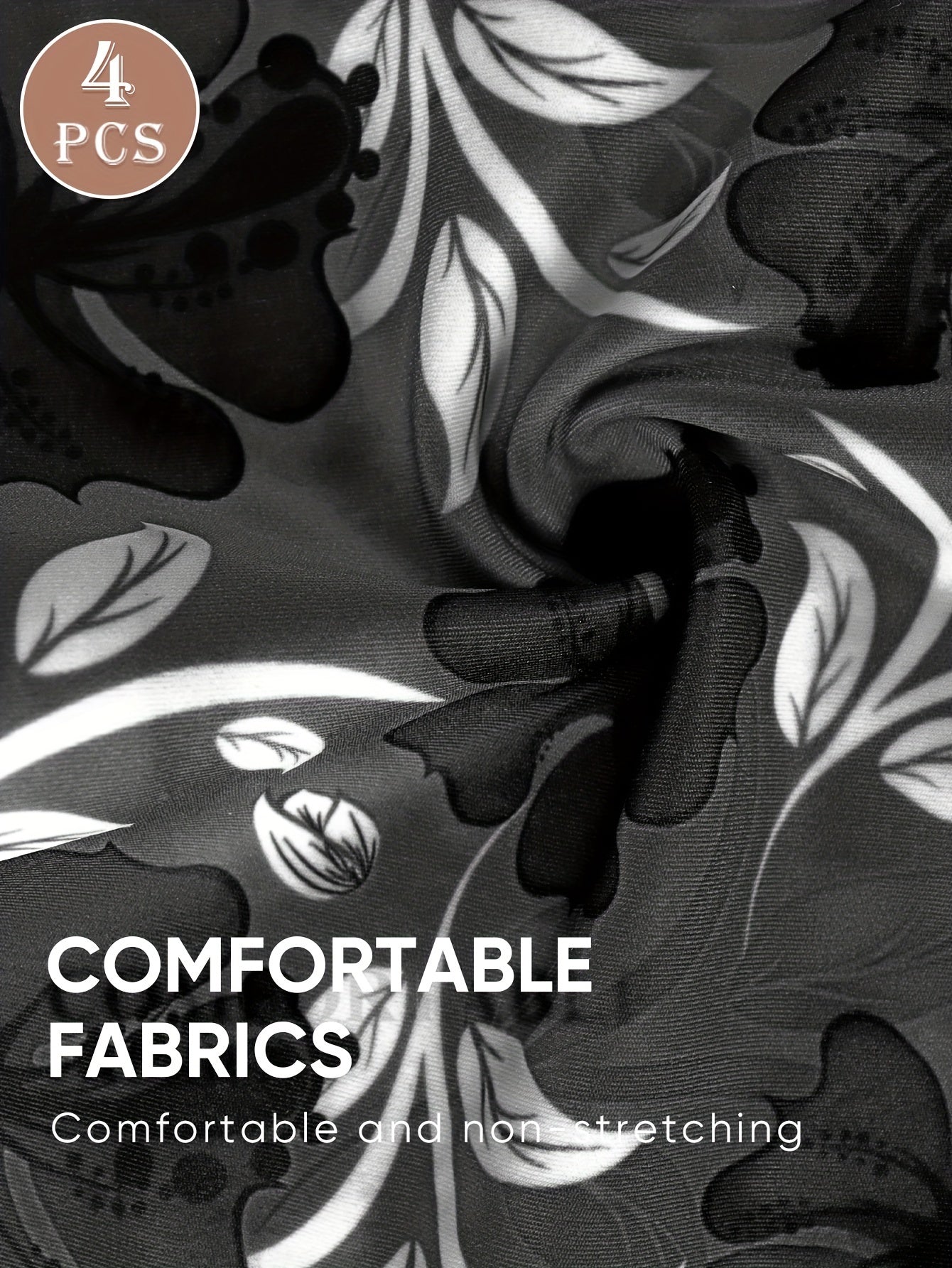 Women's High-Waist Shapewear Panties 4 Pack Black Tummy Control Breathable