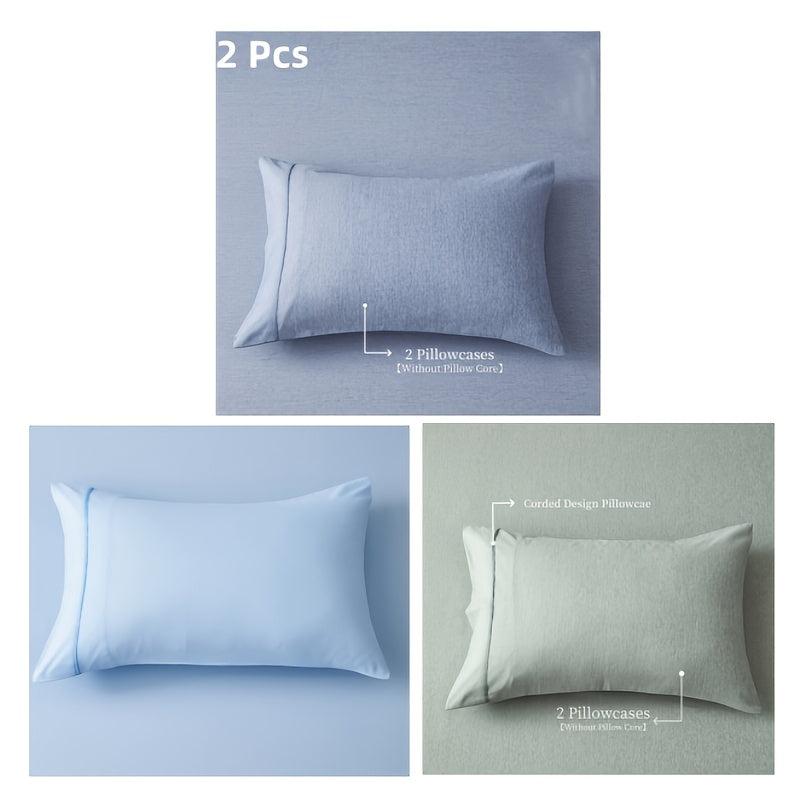Two Pieces Polyester Flocked Rope Pillowcases Breathable Soft Hotel Quality