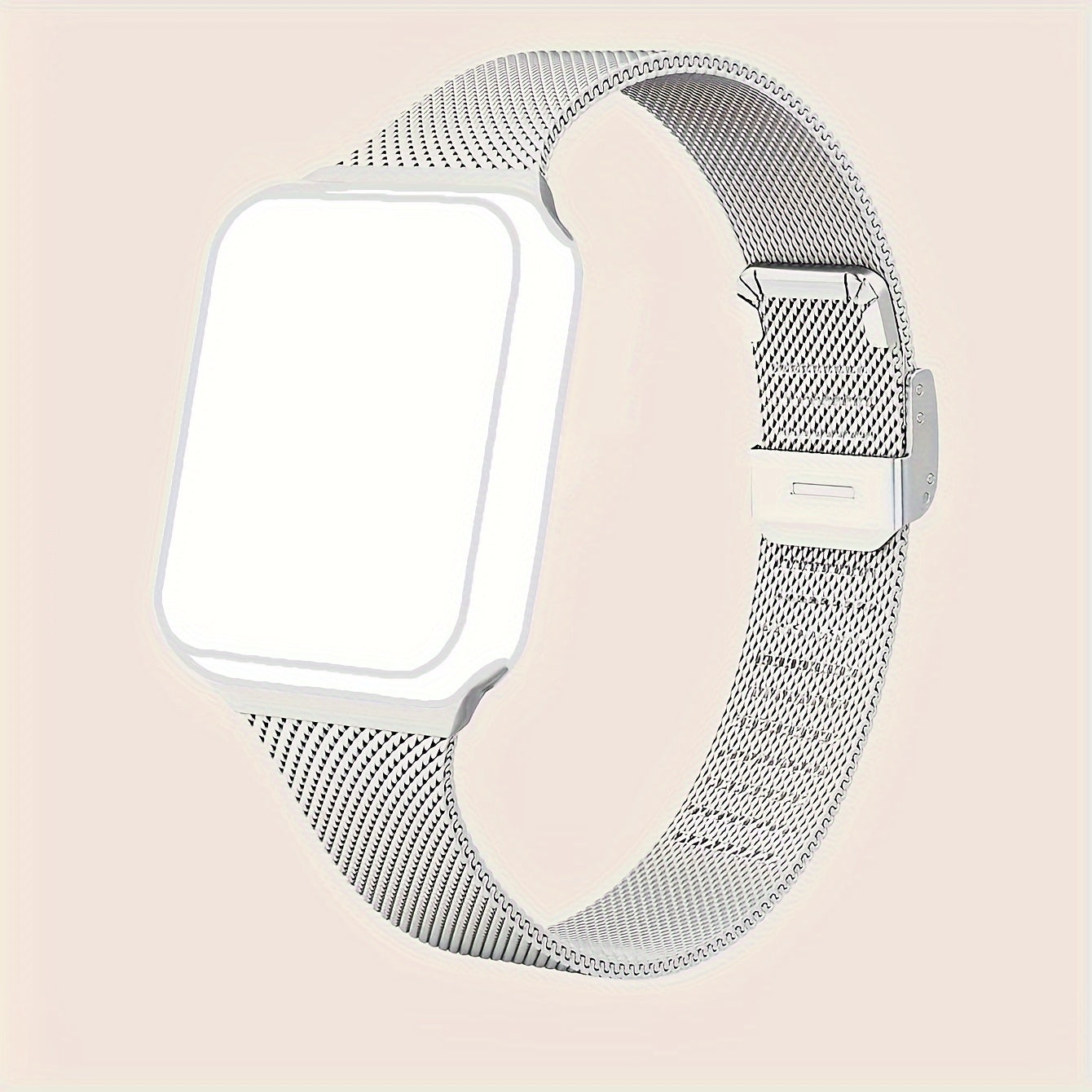 Smartwatch Band Stainless Steel Mesh Slim Milanese Strap with Detachable Buckle Gold