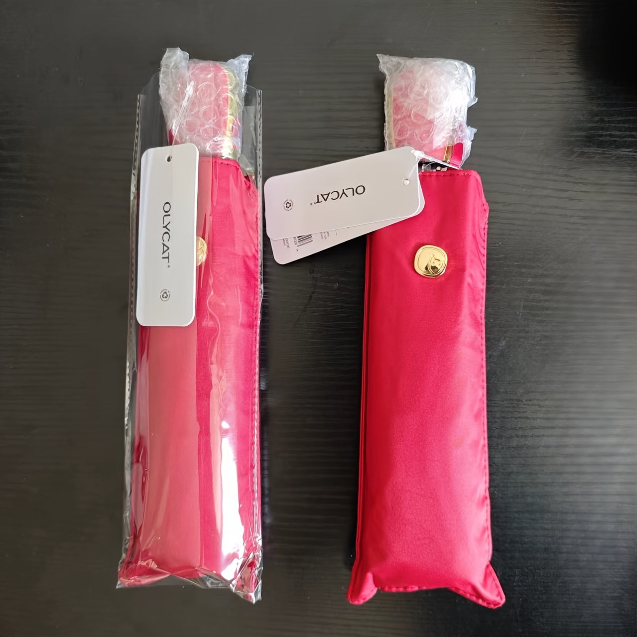 Paraguas de viaje automático ultraligero plegable minimalista de pongee 210T varillas de aleación de aluminio