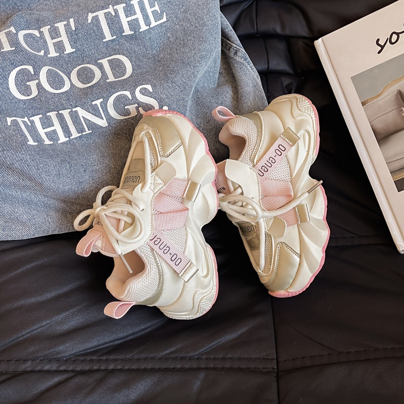 Kids' Breathable Low Top Sneakers for Girls Sport Casual Hiking Rubber Sole