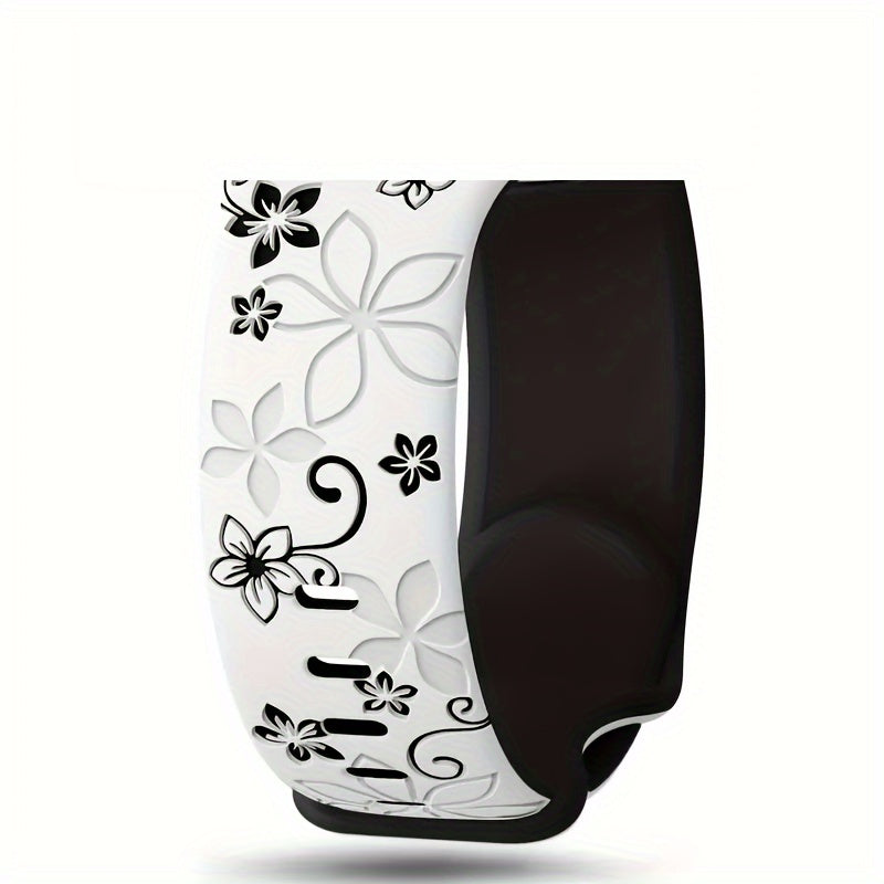 Two-Tone Silicone Watch Strap 20mm 22mm Carved Design