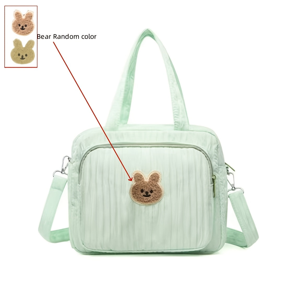 Bolso para pañales con correa cruzada para viajes y almacenamiento, esencial multifuncional para bebés