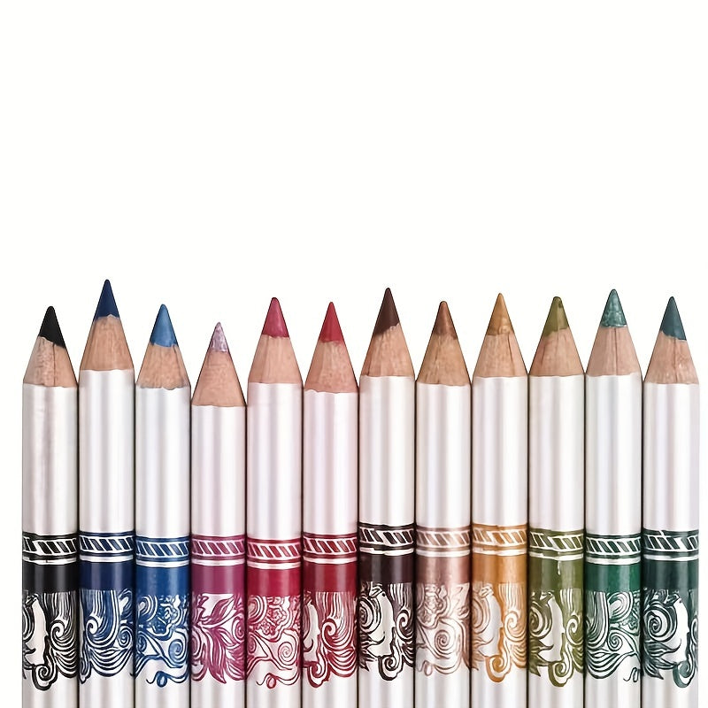 12Pcs Multi-Purpose Eyeliner and Lip Liner Set Gel Eye Shadow Makeup