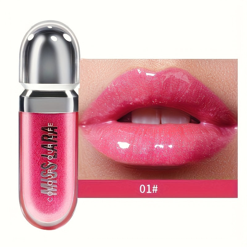 Женский увлажняющий блеск для губ — увлажняющая жидкая помада в оттенке оранжево-розовый