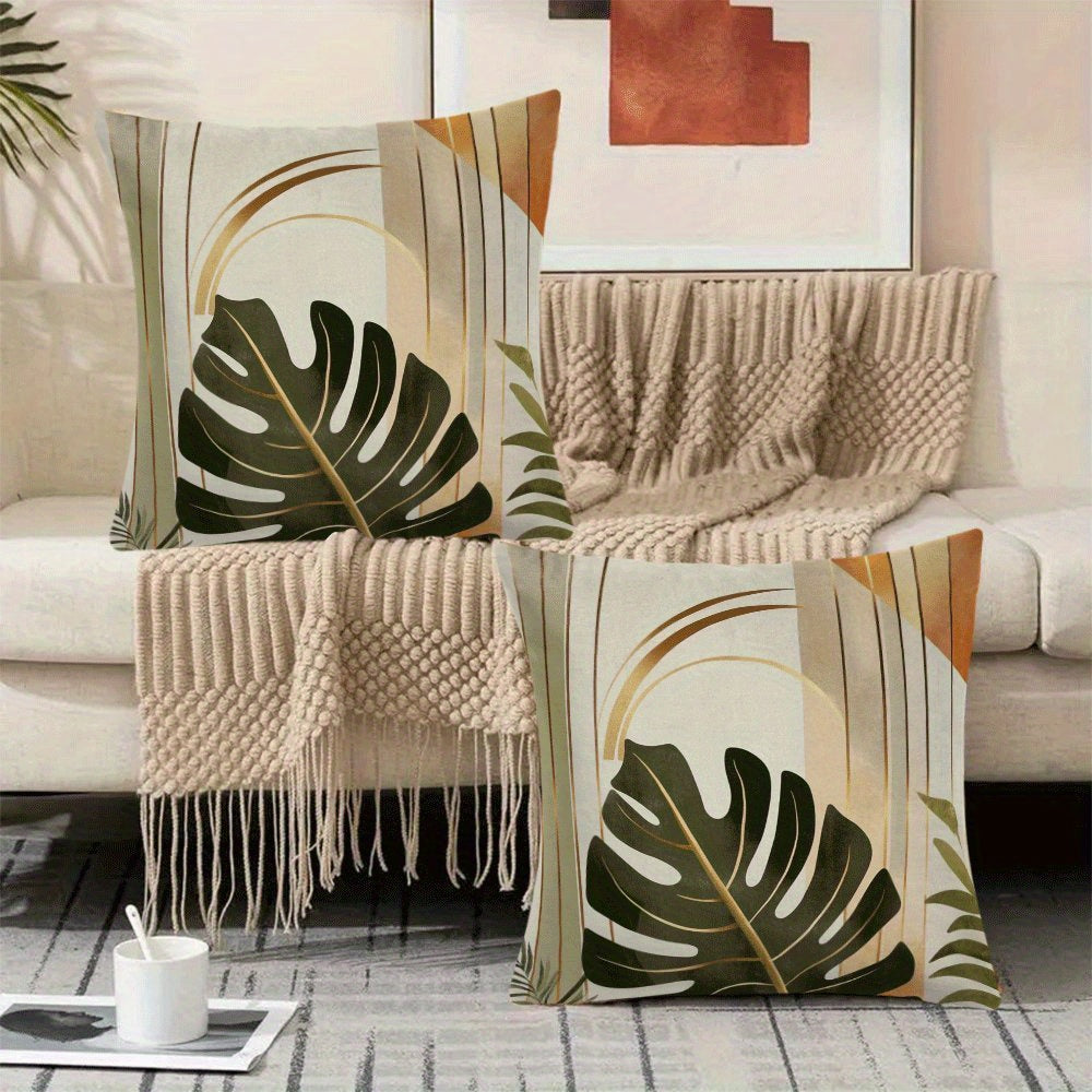 Set of 2 Waterproof Boho Chic Pillow Covers 45.72cm Square for Living Room Bedroom Outdoor