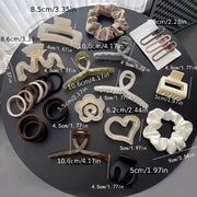 Hair Accessory Collection 65/52/75 Pieces Claw Clips Scrunchies and More for Stylish Looks