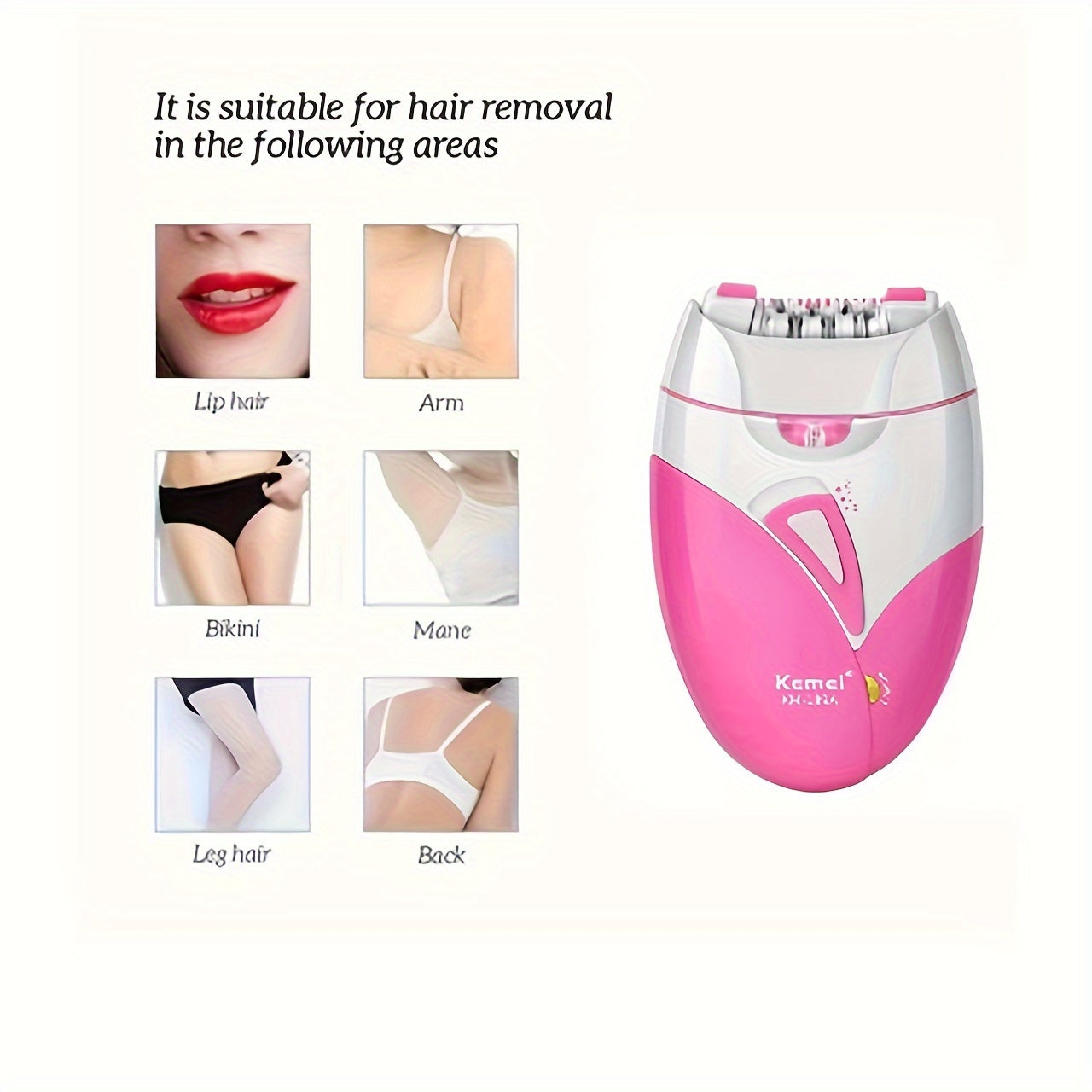 Электрический триммер для волос для женщин, портативный, перезаряжаемый, безболезненный, USB-бритва