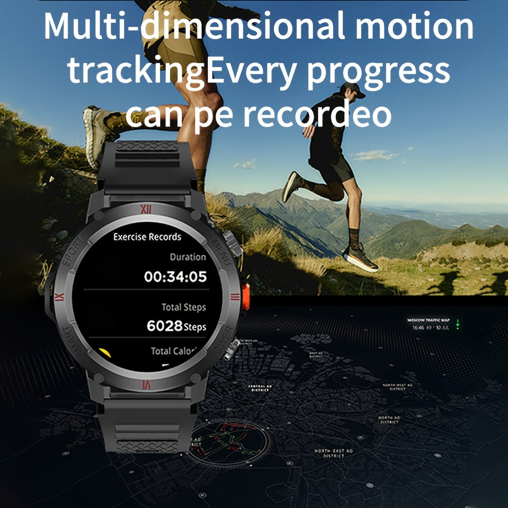 Reloj inteligente para Android iOS Pulsera de fitness Multi-deporte Llamadas Linterna LED Correa de silicona