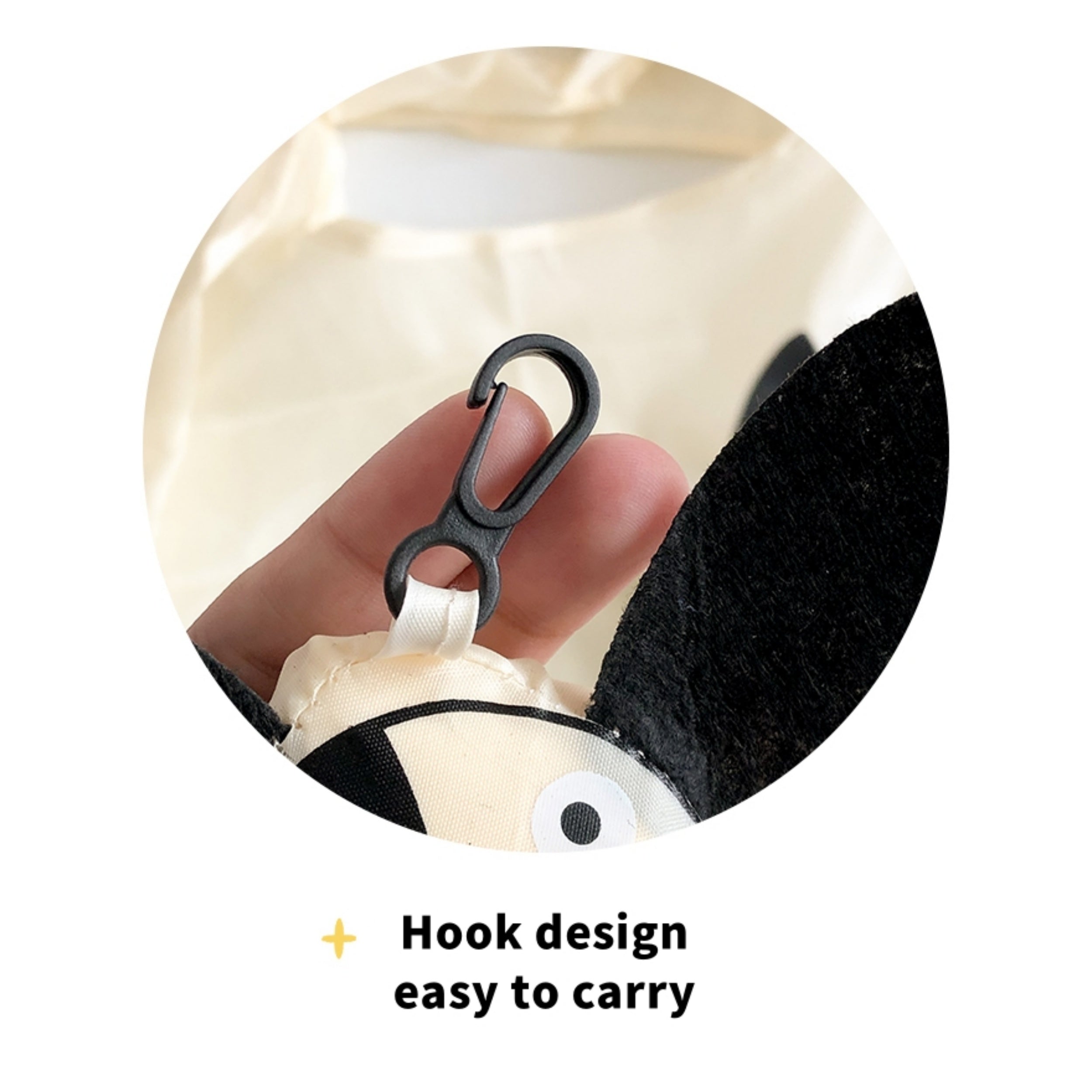 Qayta ishlatiladigan Polyester oziq-ovqat sumkasi, multfilm it tasviri bilan, keng, yig‘iladigan tote