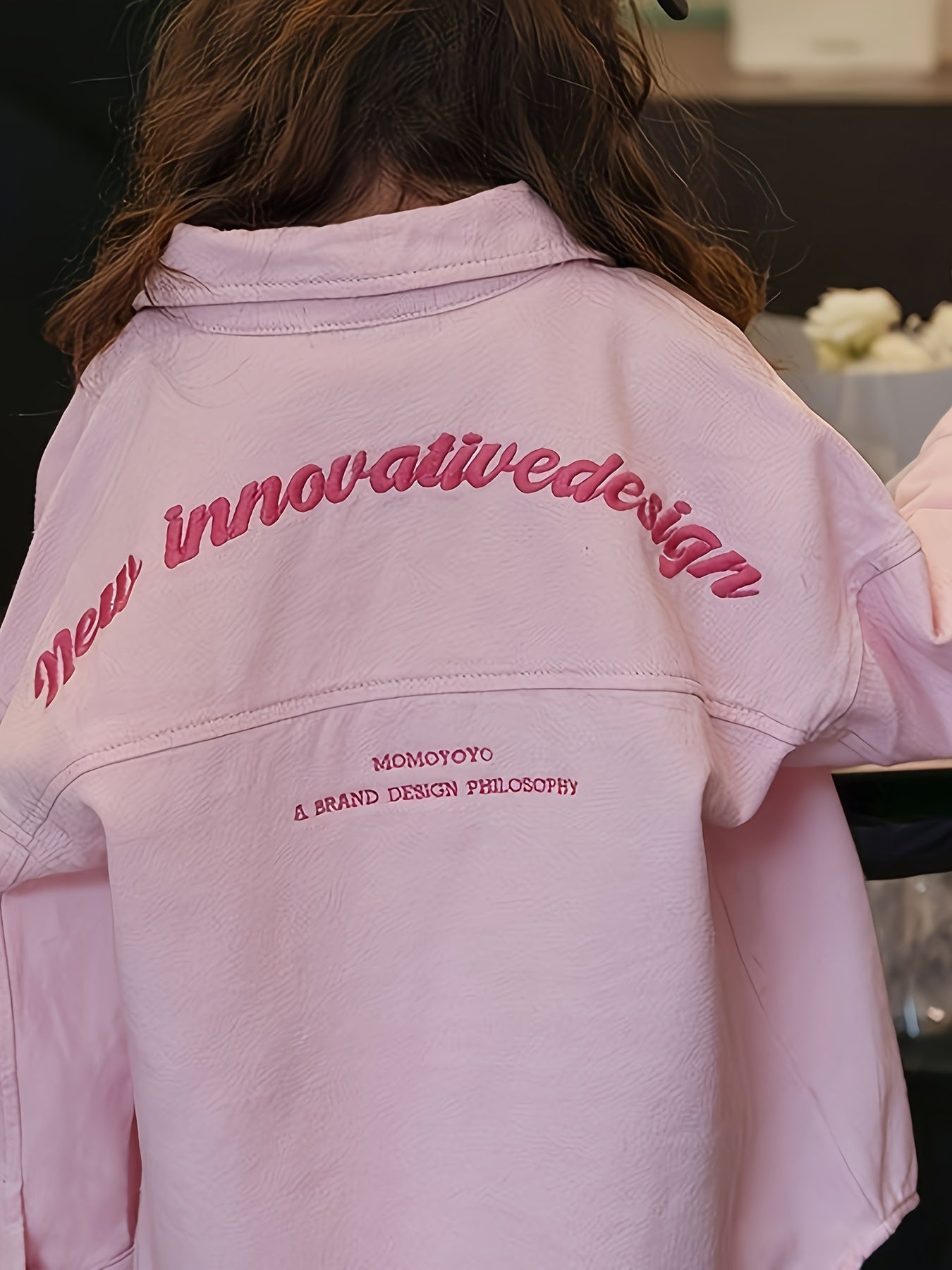 Девочки Розовая рубашка с длинным рукавом из хлопка, повседневная, весна, осень для детей