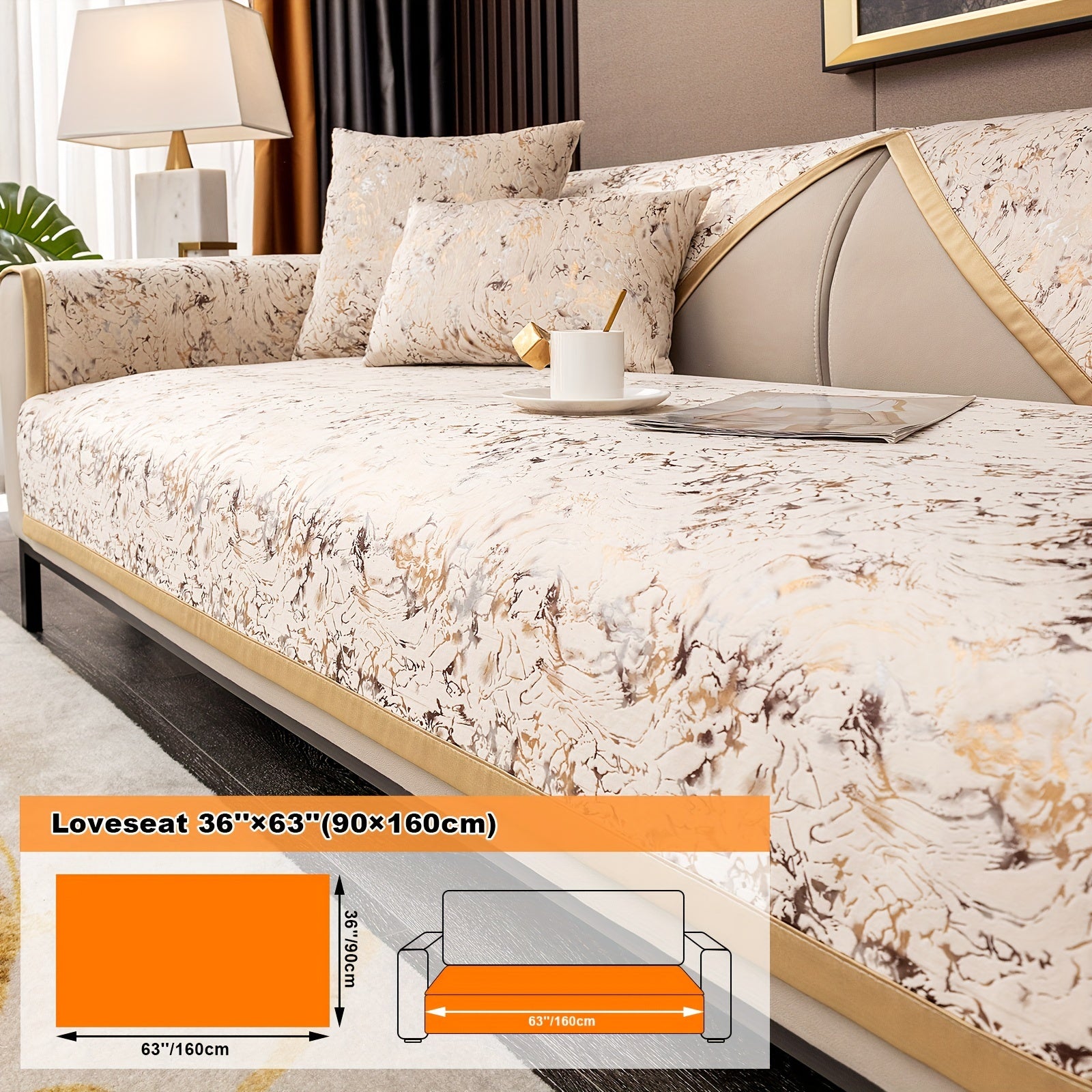 Европейский стиль чехол для дивана, универсальный чехол для всех сезонов с чехлом для подушки и защитным чехлом для подушек дивана. Подходит для различных комнат и домашнего декора.