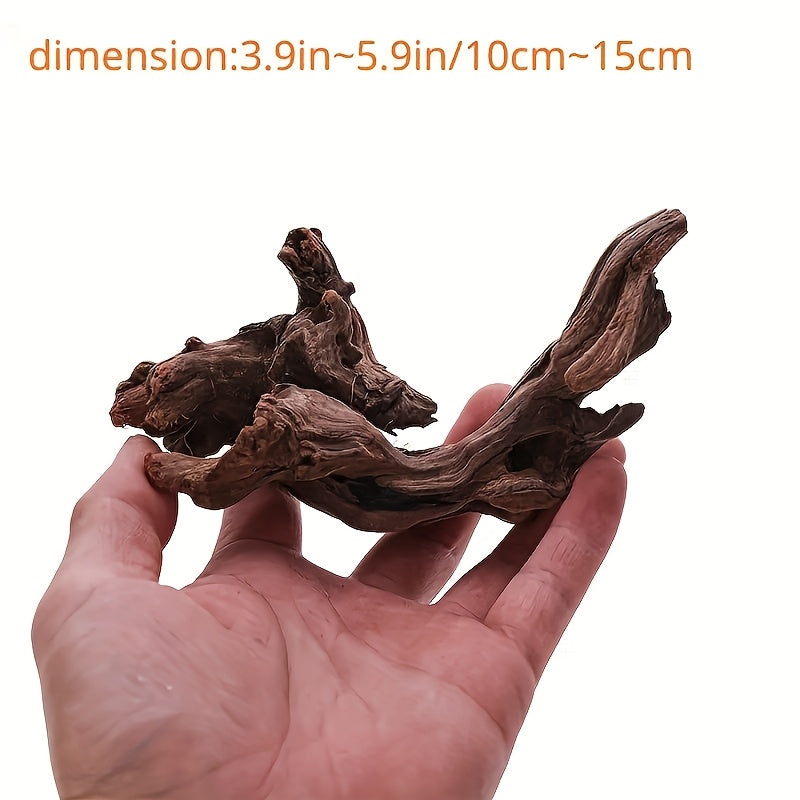 Natural Driftwood Aquarium Decor for Small Fish Tanks Bark-Enhanced Detailing
