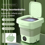 Portable 8L Folding Washing Machine Large Capacity Compact Travel Laundry