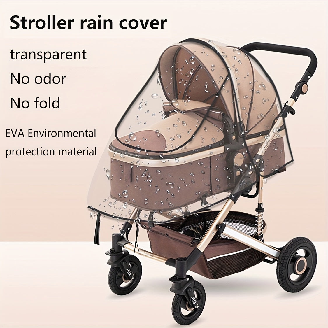 Baby Stroller Cover EVA Waterproof Windproof Dustproof Breathable for Baby Carriage