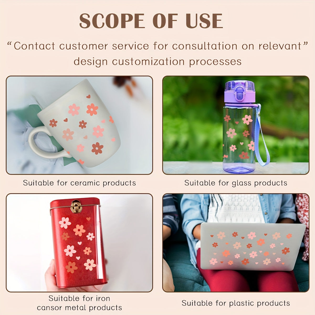 Set of Four UV DTF Cup Wrap Decals Religious Faith Stickers for Mugs and Bottles