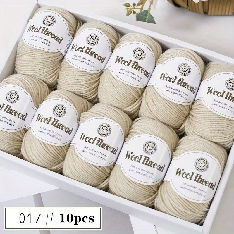 10pcs Australian Wool Yarn 500g Soft Warm Knitting for Sweaters Coats Scarves