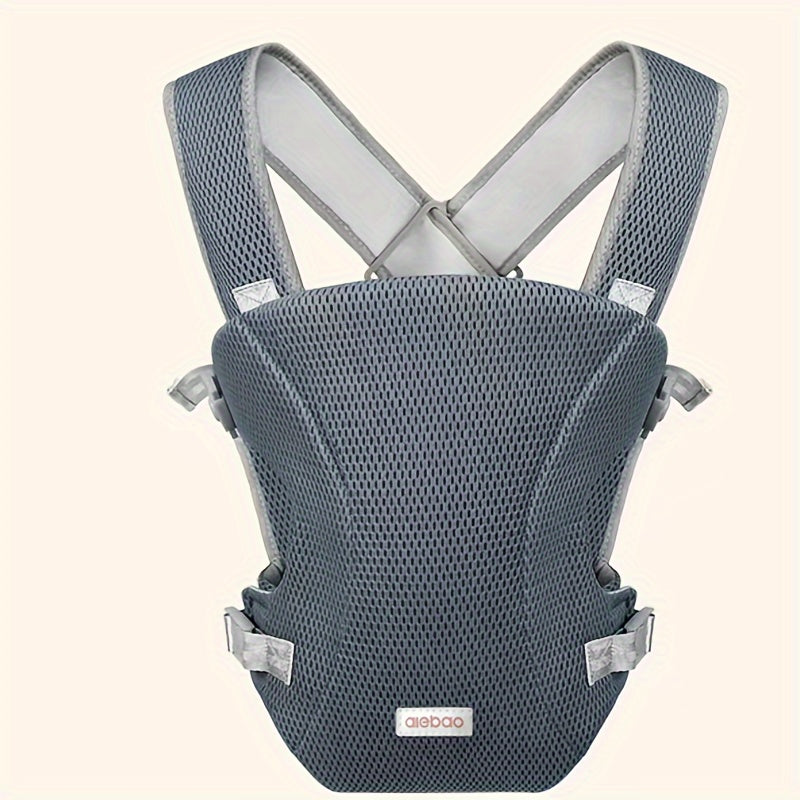 All-Season Baby Waist Stool Carrier for Kids in Deep Gray Red Navy