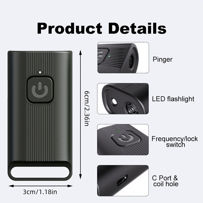 Портативное устройство для обучения собак с помощью звуковых сигналов и LED-огнями, перезаряжаемое через USB, для предотвращения укусов