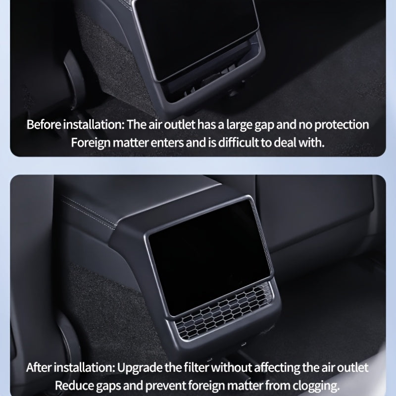 Rear Center Console Air Vent Dust Cover for Tesla Model 3/Y Car Accessories