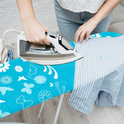 Adjustable Ironing Board Cover with Elastic Edge and Fasteners for Home and Dorm