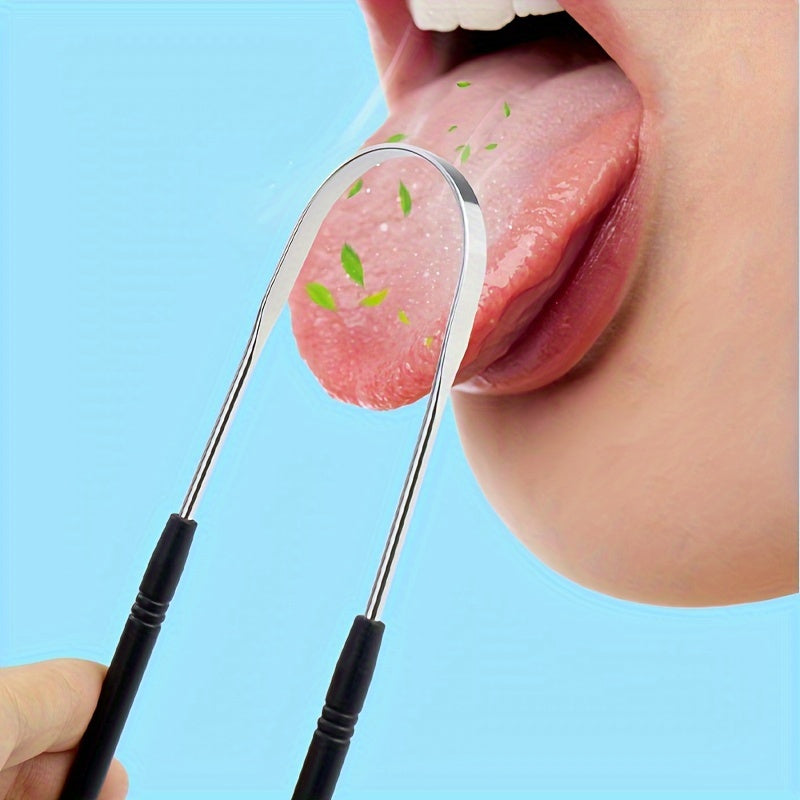 Щётка для языка из нержавеющей стали, U-образная, многоцветная, инструмент для гигиены полости рта