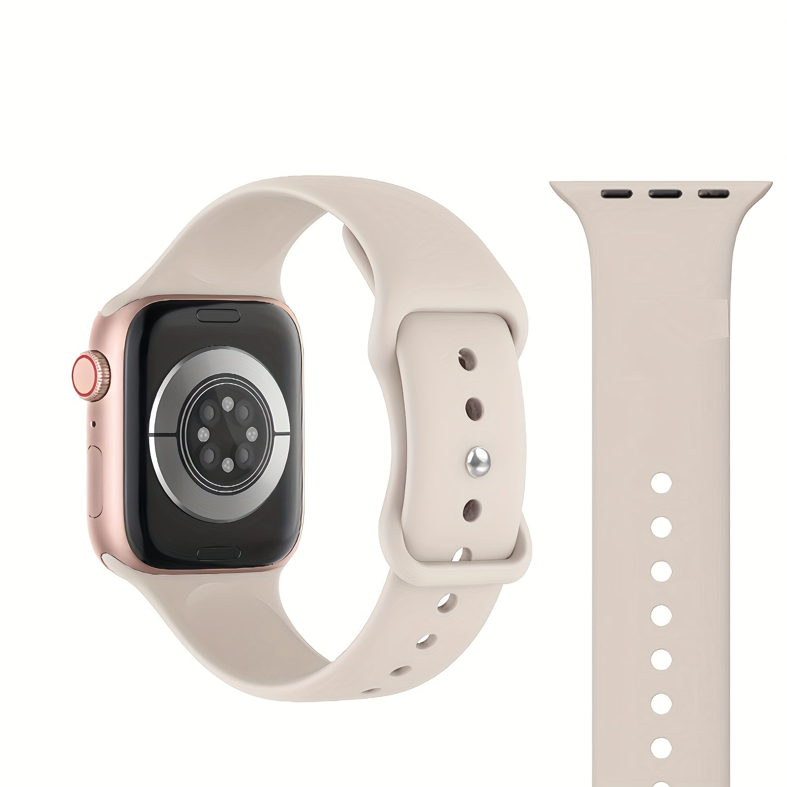 Water-Resistant Silicone Sport Watch Band for Apple Watch Series 1-10 SE Ultra 38-49mm