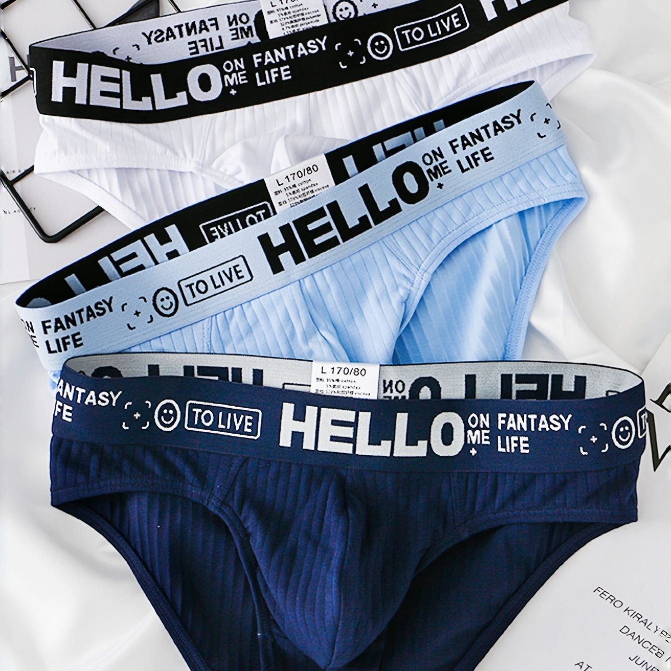 Men's Cotton Boxer Briefs 3-Pack Low Rise Breathable Solid Color Stretch Comfortable