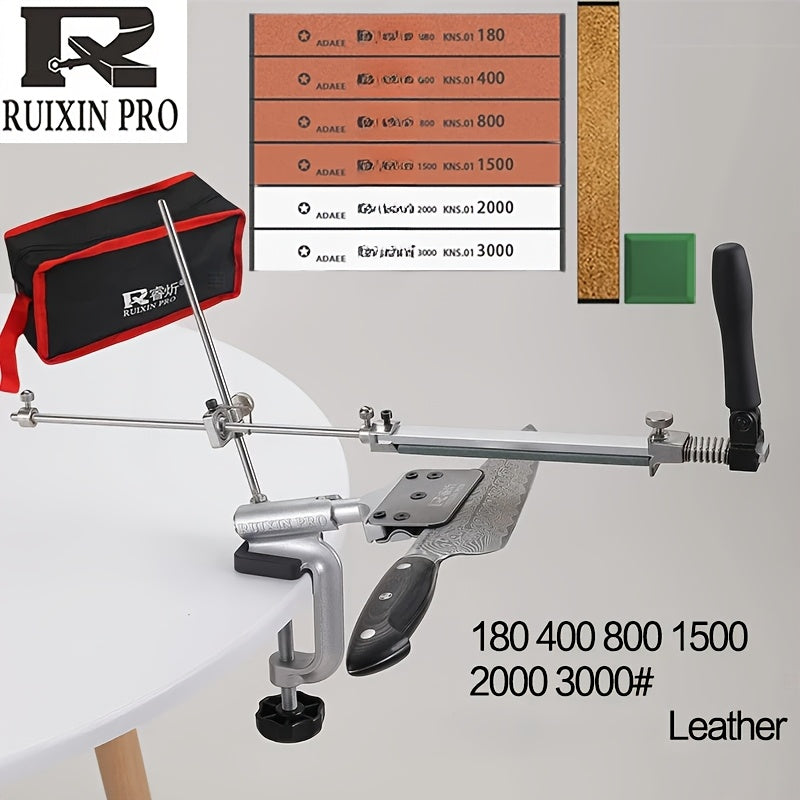 Juego de herramientas de afilado manual de aleación de aluminio con base antideslizante y ángulo ajustable