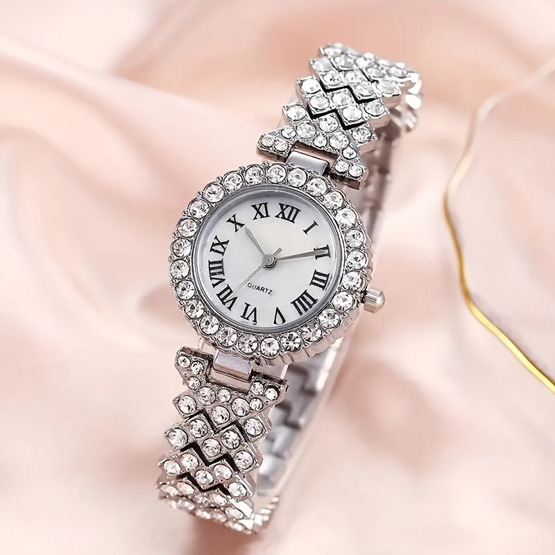 Ayollar uchun 6 ta kumush kvarts soatlari, zink alloy taqinchalari va zargarlik sovg‘a to‘plami