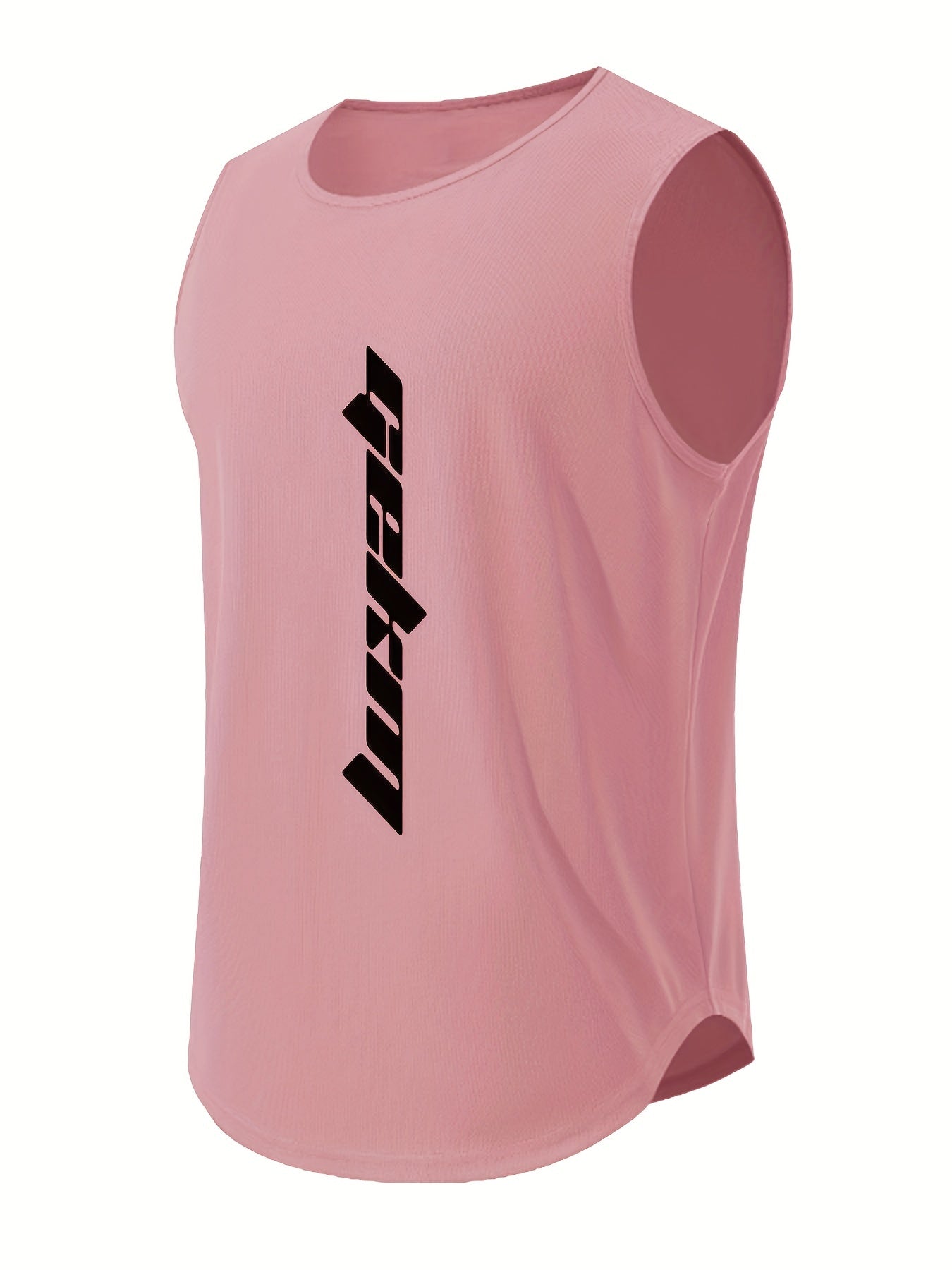 Men's Casual Letter Print Tank Top and Shorts Set Polyester Sleeveless All-Season