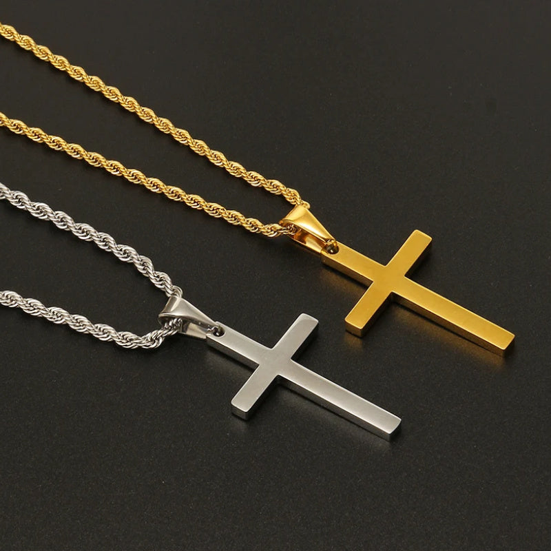 Unisex Cross Pendant Necklace Light Luxury Chain for Everyday and Holidays