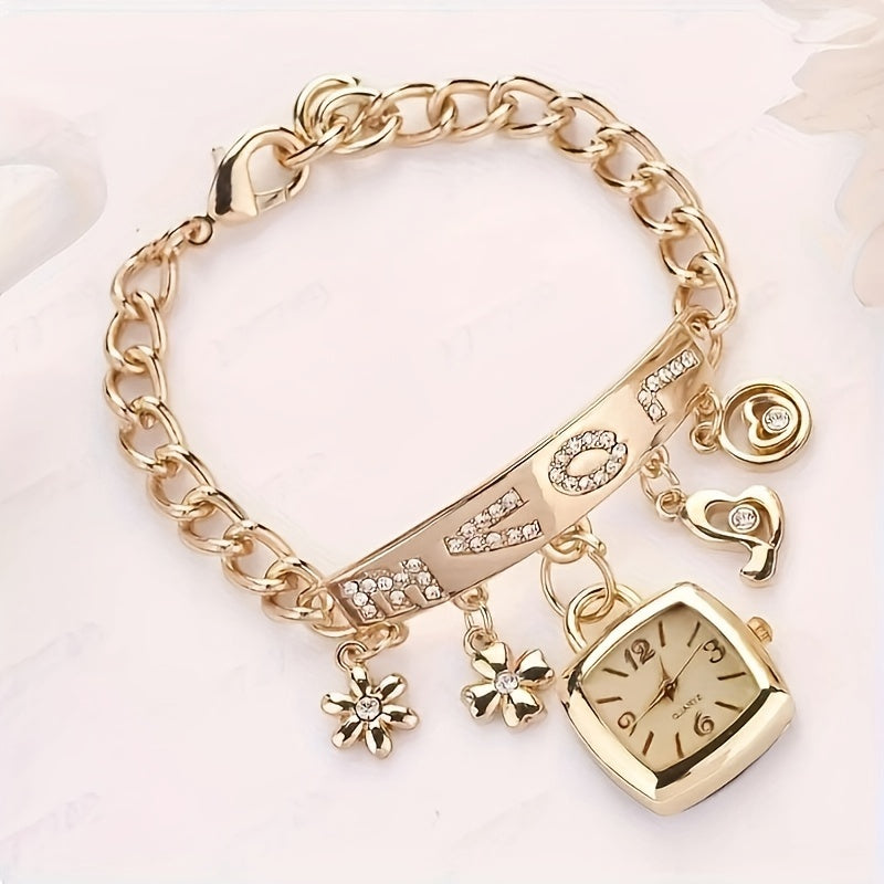 Women's Quartz Watch and Bracelet Set Elegant Gift for Special Occasions