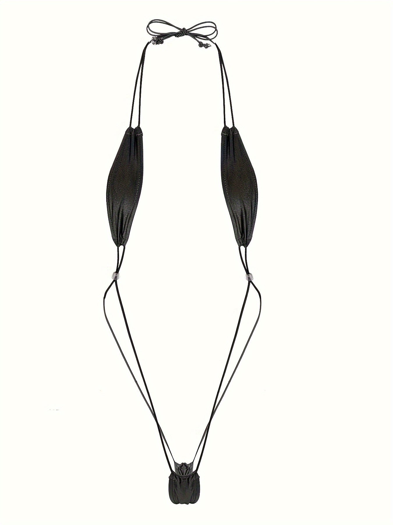 Women's Sheer Backless Halter Teddy Lingerie Bodysuit